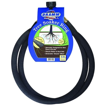 Dramm Dramm 7396070 0.62 in. Dia. x 5 ft. Soaker Black Rubber Tree Soaker Ring 7396070